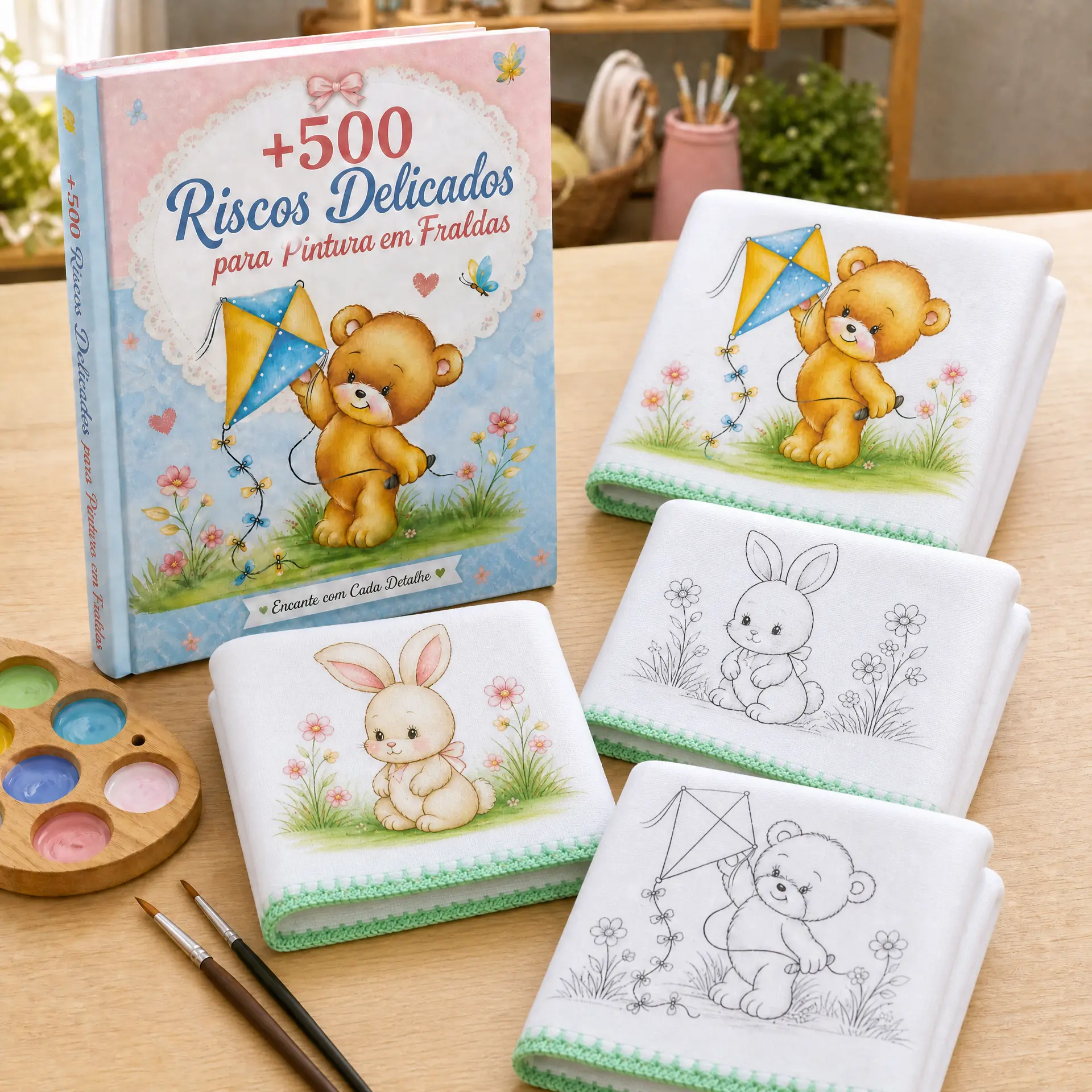 Coleção Principal — +500 Riscos Delicados para Pintura em Fraldas