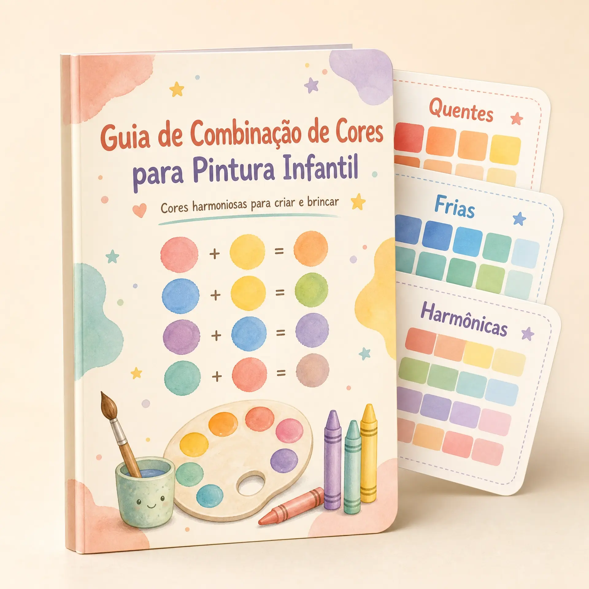Guia de Combinação de Cores para Pintura Infantil